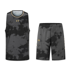 Under Armour Vabaaja Jooksmine Korvpallivest Mugavad Jersey L&uuml;hikesed P&uuml;ksid Spordidress Unisex Spordir&otilde;ivad Must 24500105-001+24500205-001 S