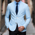 Men's casual business slim fit single breasted suit jacket XXL