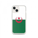 Coque pour iPhone - PIXELFORMA - iPhone 14 - Drapeau de l'Alg&eacute;rie - Silikoonist supp - Design l&eacute;ger