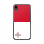 Coque pour iPhone - Drapeau de Malte - iPhone XR - Silikoonist supp - Design fin et l&eacute;ger - Rouge et blanc