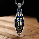 Retro kuue t&auml;hem&auml;rgi mantra Tianzhu p&ouml;&ouml;rlev ripats meestele ja naistele, rangluukett 50CM(Necklace Size)