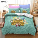 Animal Crossing Voodipesukomplekt Joonisfilm M&auml;ng 3D Tekikottide Komplektid &Uuml;heinimesevoodi T&auml;issuuruses Kuninganna Kuningsuuruses Padjap&uuml;&uuml;r lastele Kingitus Kodu Dekoratsioon Us Twin 173x218cm