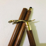 Merestiilis t&auml;ismessingist antiikne l&otilde;vipea k&auml;epide jalutuskepp puidust kepp M aero