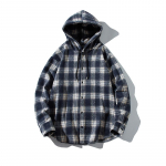 S&uuml;gis ja Talv Jaapani Retro Meeste R&otilde;ivad Karvane Neutraalne Paksendatud Kapuutsiga S&auml;rk Jakk Ruuduline Vabaaja Top Meestele M must