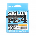 Sunline PE Line X4 Siglon 150M PE 1.2 20LB Oranž (1335)