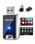 Ottocast Mini OTTOCAST Mini 2025 Uusim CarPlay ja AndroidAuto juhtmevaba adapter, automaatne &uuml;hendus, &uuml;hilduv 22D x 52W x