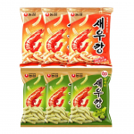 Nongshim Krevettide kreekerid 90G (5 Valikud) #Original 3ea+ wasabi 3ea