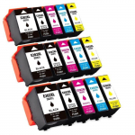 15 Pack Cartouches d'encre Compatibles E202 XL pour Imprimante Epson Expression premium xp-6000 - Cyan/Petit noir/Jaune/Magenta/Noir