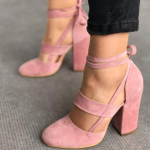 Naiste pumbad Naiste kontsad Chaussures Femme Gladiator Suvised k&otilde;rged kontsad Peole Pulmajalad Naiste paksud kontsad Zapatos De Muje 39 roosa