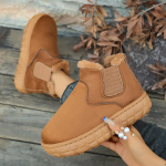 Mood Talv Naised L&uuml;hike Pl&uuml;&uuml;s Soojad Lumisaapad Vabaaja Uued Chelsea Pahkluusaapad Madalad Platvorm Mugavad Naiste Kingad Zapatos De Mujer 36 pruun