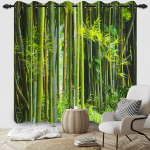 2 tk/komplekt Pimendavad Kardinad P&auml;ikeseline Mets Looduslik Roheline Ruumi Maastik Pol&uuml;ester Aken Magamistuba K&ouml;&ouml;k Kodu Sisekujundus Kardinad 53x137cm 2pcs