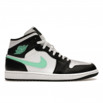 Air Jordan 1 Mid Green Glow Meeste tossud Must Valge DQ8426-103 47.5