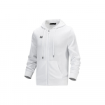 Under Armour Logo Prindiga Sporditreeninguks Kootud Huppari Jakk Meeste &Uuml;ler&otilde;ivad Valge 21600305-100 XL