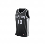 Nike NBA Swingman Spurs Hooaeg 20 F&auml;nniversioon Varrukateta &Uuml;mmarguse kaelusega Korvpallivest Meeste Pealiskatted Tumehall CW3682-016 L