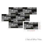 15cmX30cmX6PCS veekindlad &otilde;likindlad seinakleebised telliskiviplaatide kleebised 1 Set 15cmx30cm 6 PCS