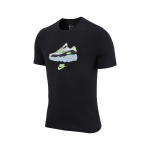 Nike Sportswear Kootud Tr&uuml;kitud Vabaaja Pehme L&uuml;hikeste Varrukatega Hingav &Uuml;mmarguse Kaelusega T-s&auml;rk Meeste Topid Must DB4826-010 L