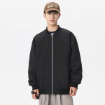 Pesapallijakk Meeste kevad ja s&uuml;gis Ameerika huligaan Handsome Loose Administratiivjakk Meeste Vabaaja Noorte Trenchcoat 3XL must