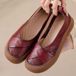 Uued ehtsast nahast ballet kingad naiste madalad mokassiinid naine libisemisvastased slip-on kingad daamide mugavad pehmed mokassiinid naiste kingad 35 veinipunane v&auml;rv