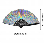 Rave'i k&auml;eviisik Kokkupandav k&auml;sit&ouml;&ouml; Hoidmine Laserid V&auml;rvid K&auml;eviisik Festival K&auml;eshoitav Kokkupandav viisik Tantsu kaunistuseks P&uuml;hadepidu 64x33cm h&otilde;be