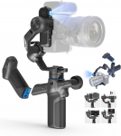 FeiyuTech SCORP Mini 3 Pro Kaamerastabiilisaator AI J&auml;lgimisega Eemaldatav 2kg Kandev&otilde;imega Kaamera Vertikaalne ja Puuteekraani Sensor, Kaugjuhtimispult, Mahutavus, K&otilde;ik-&uuml;hes must