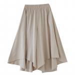Puuvillased ja linased suured &uuml;heksa punkti p&uuml;ksid naiste laiad l&otilde;dvad p&uuml;ksid on &otilde;hukesed ja ebakorrap&auml;rased vabaaja culottes'id XL must