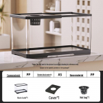 Kompaktne &Ouml;koloogiline 2025 Kuldkala Akvaarium Filtreerimise, Hapnikuga Varustamise, Kaane ja Alusega - Ideaalne V&auml;ikestesse Elutubadesse 60x21.5x21.2 cm