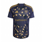Adidas Boca Juniors 24/25 kolmas autentne s&auml;rk Mugav pehme hingav kerge kitsa l&otilde;ikega &uuml;mmarguse kaelusega jalgpallis&auml;rk Meeste s&auml;rk Tume-sinine IV8212 L