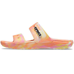 Crocs Classic Clog Marmorimustriga Rannasandaalid Unisex Sandaalid Papaya Mitmev&auml;rvilised 207701-83F 34-35
