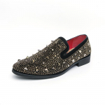 Mood Mood Meeste Kuldne V&otilde;lu Kivid Rock Punk Vabaaja Kingad Korterid Mees Homecoming Pulmakleit Jalatsid Zapatillas Hombre 38 kuld