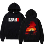 Kuum Red Dead Redemption 2 Prindiga Huppar Meeste K&otilde;rge Kvaliteediga Moodne &Uuml;lesuuruses Dressipluus Unisex Retro Pikkade Varrukatega Huppar XL black
