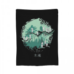 Susuwatari Tahmapisikud M-Mononoked Tekk Fliis Talvised Eemalolekud Printsessi G-Ghibli Soojad Visketekid Diivanile Voodikate 30x40in