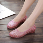 Suvised uued libisemisvastased sandaalid naiste kristallželee plastikust lameda p&otilde;hjaga &otilde;&otilde;nes linnupesa l&otilde;hna- ja veekindlad rannajalatsid 36