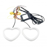 12V Auto S&uuml;da Ingli Silmad RGB Puuvillane Halo R&otilde;ngad LED DRL Mootorratas S&uuml;da DRL P&ouml;&ouml;ramisega BT Esitulede Kujuline Valgus App Juhtimine D A9C7