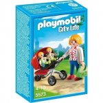 PLAYMOBIL 5573 Maman avec jumeaux et landau, City Life, D&egrave;s 4 ans sinine