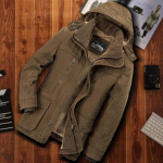 Talvejope Meeste Paksu kapuutsiga Parka Militaarjope Talvine k&uuml;lma ilmaga Hoia soojas Mantel Meeste Pluss Suurus 7xl XL