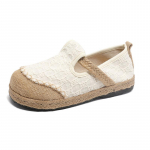 Moodsad Linasest Puuvillasest Naiste K&auml;sit&ouml;&ouml; Slip-on Lamedad Espadrillid Mokassiinid Suvised Hingavad Mugavad Vabaaja Tossud Zapatillas De Mujer 35 valge