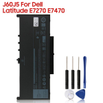 Laetav liitiumaku Dell Latitude E7470 E7270 R1V85 MC34Y MC34Y 451-BBSX J60J5 s&uuml;learvutile 55Wh 6874mAh
