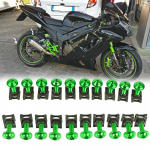 KAWASAKI ER-5 ER6N ER6F EX250R GPZ500S GTR1400 Mootorratta K&uuml;ljekatte Kruvid 20 tk 6mm Kinnitusklipid Kere Vedrukinnitusega Poldid Orange 20pcs