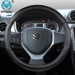 for Suzuki Vitara Grand Vitara DERMAY Car Steering Wheel Cover Microfiber Leather + Carbon Fiber Auto Accessories must