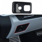 Carbon style left central control button cover trims for Chevrolet Corvette C8