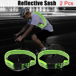 2 Pcs Reflective Sash Reflective Running Gear for Walking at Night Green