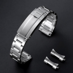 20mm roostevabast terasest kellarihm kaardus otsaga rihm kokkupandava pandlaga naistele meestele K&auml;ev&otilde;ru Rolexile Oyster Perpetual Submarinerile 20mm h&otilde;be