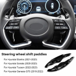 for Hyundai Elantra Tucson Sonata Genesis G70   Car Steering Wheel Paddle Shifter Cover ABS Trim Accessories for Hyundai must