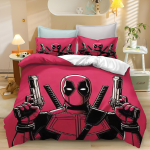 Deadpool ja Wolverine Voodipesukomplekt Teismelise Magamistuppa Pol&uuml;ester Erinevad Suurused Dekoor &Uuml;lipehme Mugav Multikas V&otilde;&otilde;ras Beebi Komplekt 150*200cm 3pcs