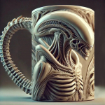 Uus Xenomorph kruus Soojus&uuml;lekandega Lame 3D efektiga Kohvikruus