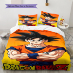 Son Goku mustriga voodipesu, Tekikomplekt Tekikate Padjap&uuml;&uuml;r Kodu S&uuml;nnip&auml;evakingitus (1 * tekikott + 2 * padjap&uuml;&uuml;ri, ilma s&uuml;damikuta) 135x200cm