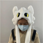 Toothless Cosplay Draakoni M&uuml;ts Night Fury Puuvill Kuidas taltsutada lohet K&otilde;rvaklapiga M&uuml;ts T&auml;iskasvanute Peakatted Aksessuaarid Nuku Kingitus white