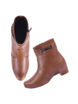 Shoetopia Naiste Paksude Kontsadega L&uuml;hikesed Saapad Libisemiskindla Tallaga, Mugavad Trendikad Pahkluusaapad | Pehme Polsterdatud Tald | Vabaaja, Peo ja Talveks EU39 : 23CM