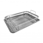 Roostevabast terasest friikartulikorv Kuumakindlus, ruudukujulised laastud Praekorvid Multifunktsionaalsed L&auml;&auml;ne suupisted &Otilde;hkfrit&uuml;&uuml;ri tarvikud