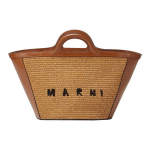 Marni keskmine logoga kootud kott pruun naiste kott_kotid BMMP0068Q0-P3860-00M50 Basic Set (Bag+Dust Bag)